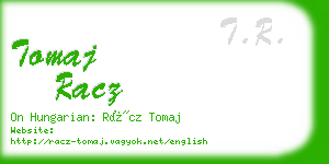 tomaj racz business card